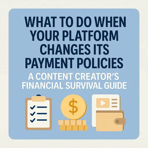 What to Do When Your Platform Changes Its Payment Policies – A Content Creator’s Financial Survival Guide