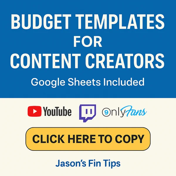 Budget Templates for YouTubers, Streamers, and OnlyFans Creators